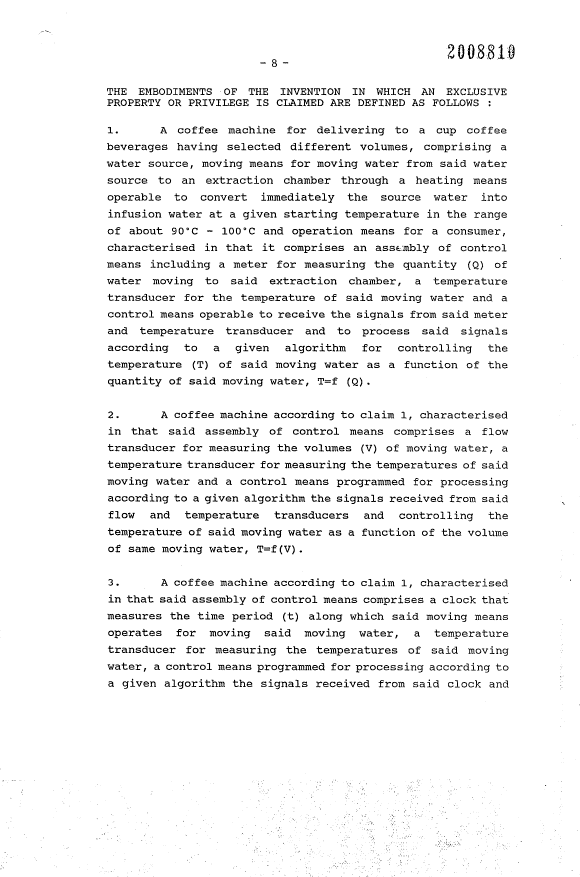 Document de brevet canadien 2008810. Revendications 19940205. Image 1 de 3