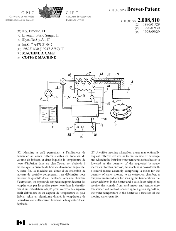 Document de brevet canadien 2008810. Page couverture 19980902. Image 1 de 1