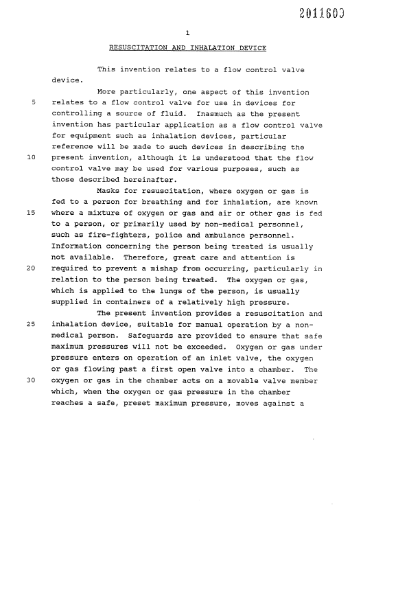Canadian Patent Document 2011609. Description 19921212. Image 1 of 13