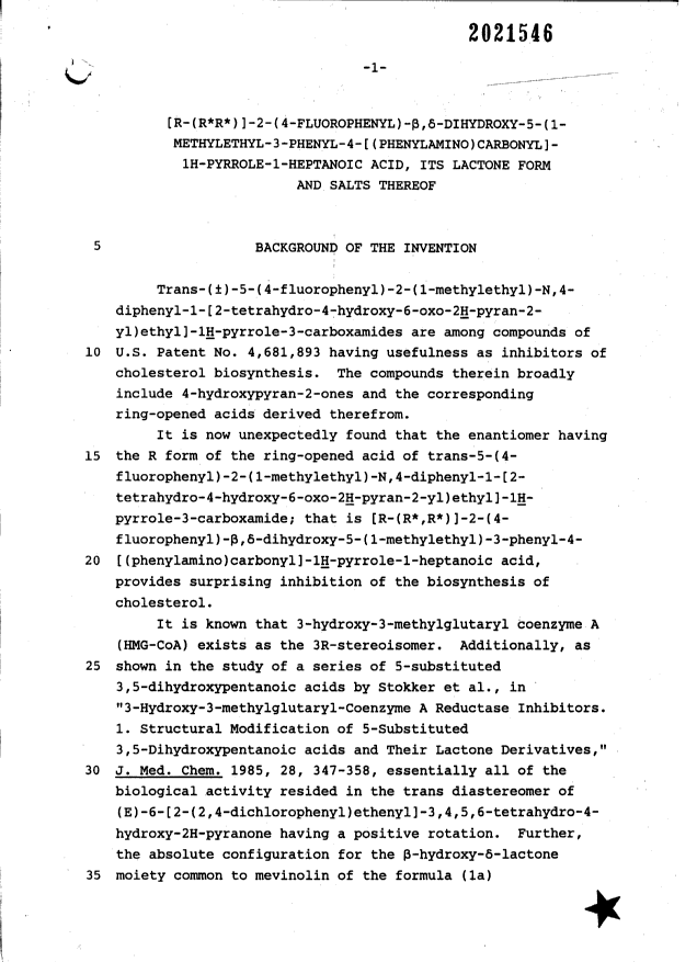 Canadian Patent Document 2021546. Description 19961210. Image 1 of 22