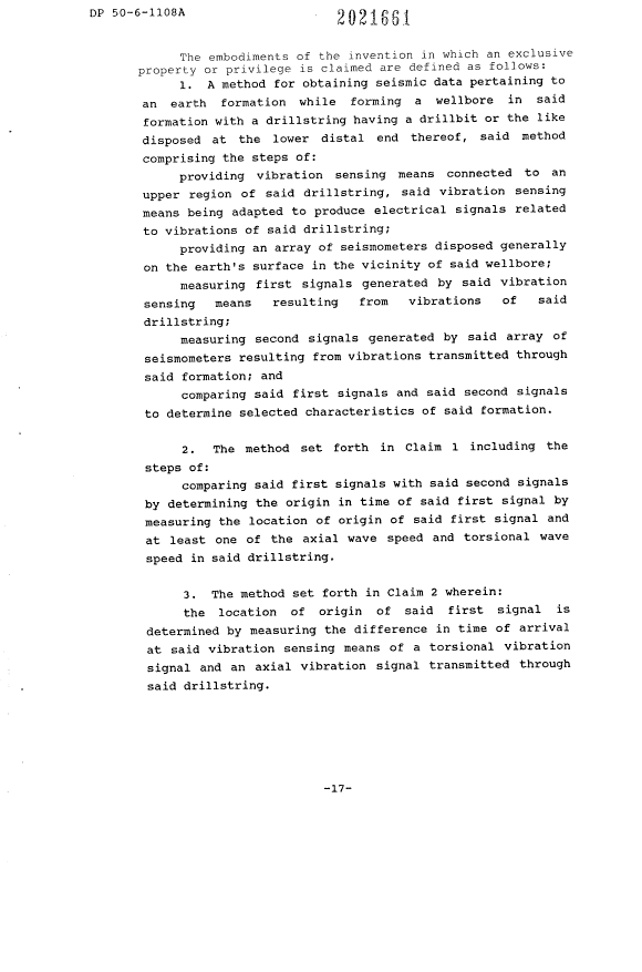 Document de brevet canadien 2021661. Revendications 19940302. Image 1 de 6