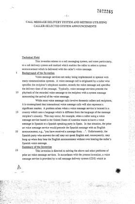 Document de brevet canadien 2022265. Description 19961209. Image 1 de 24