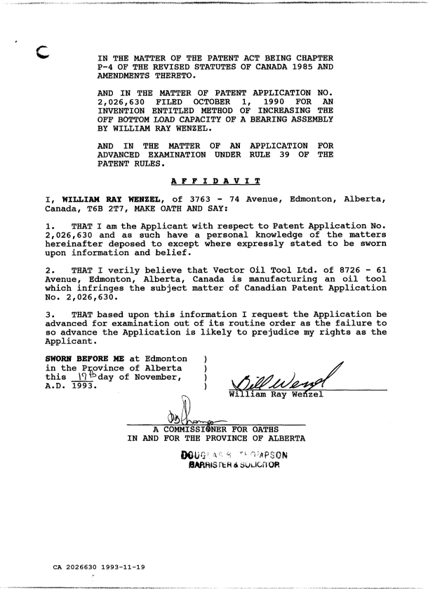 Canadian Patent Document 2026630. Prosecution-Amendment 19921219. Image 2 of 2