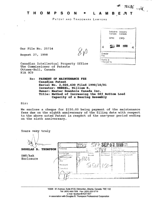 Canadian Patent Document 2026630. Fees 19971228. Image 1 of 1