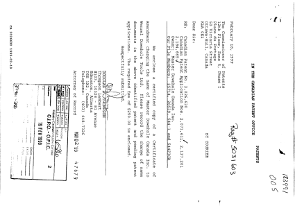 Canadian Patent Document 2026630. Assignment 19981219. Image 1 of 1