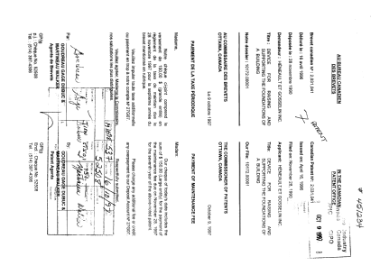 Document de brevet canadien 2031041. Taxes 19961209. Image 1 de 1