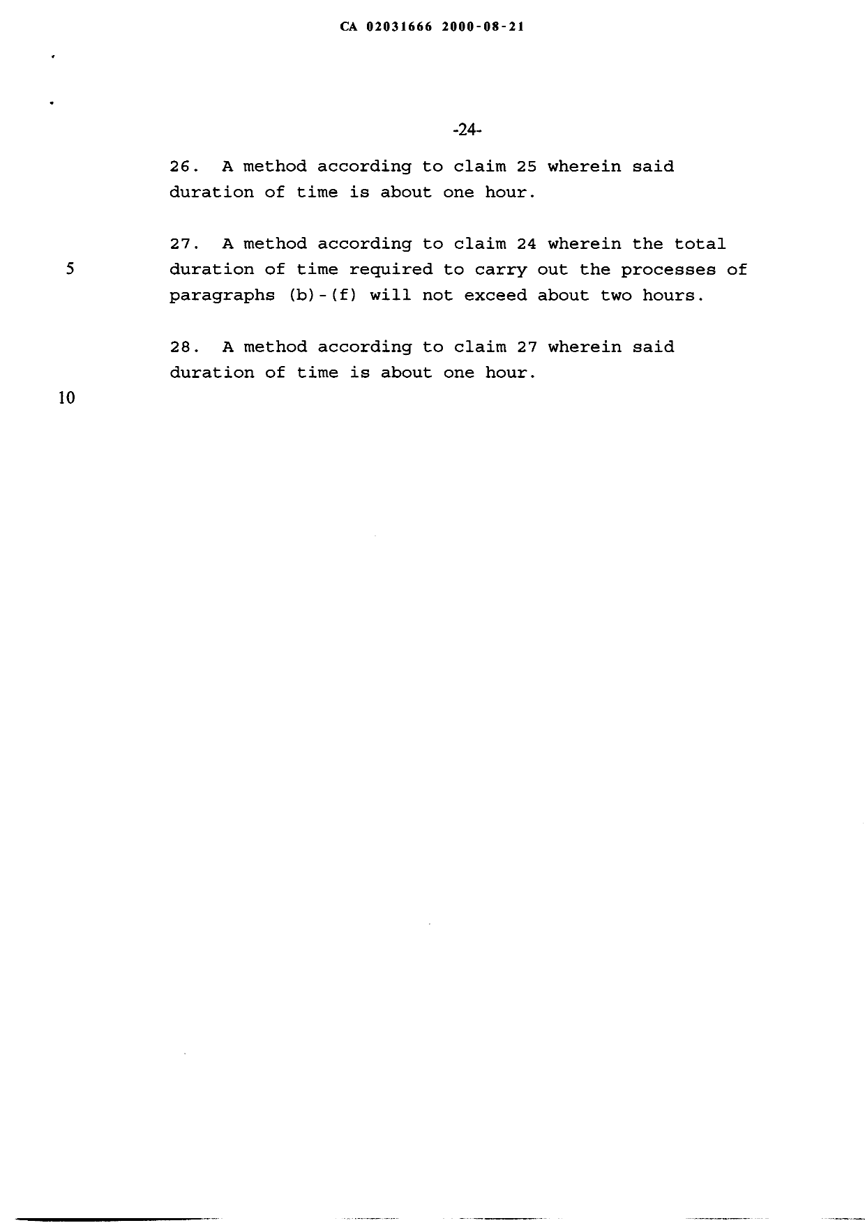 Canadian Patent Document 2031666. Prosecution-Amendment 20000821. Image 12 of 12