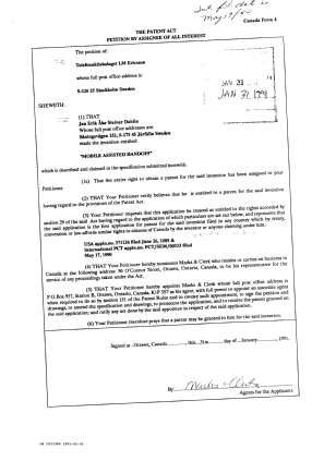 Canadian Patent Document 2033340. Assignment 19901231. Image 2 of 3