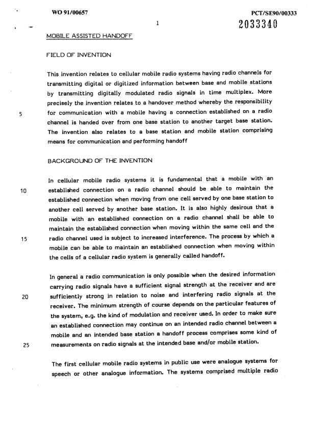 Canadian Patent Document 2033340. Description 19971214. Image 1 of 23