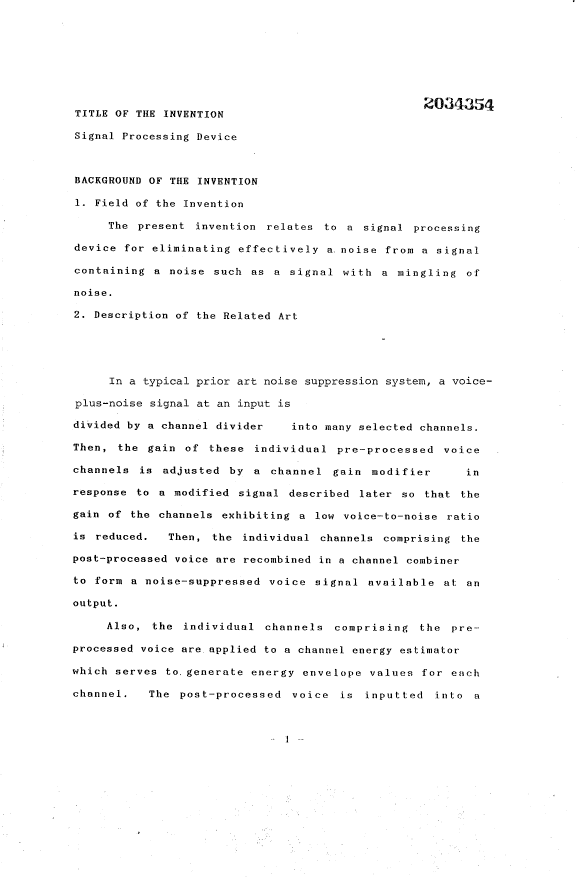 Document de brevet canadien 2034354. Description 19940331. Image 1 de 27