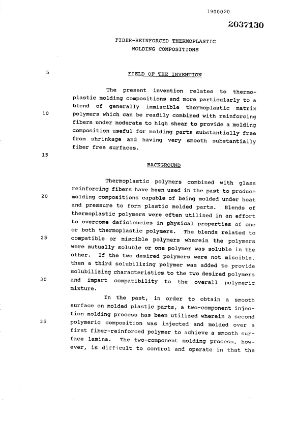 Canadian Patent Document 2037130. Description 20021203. Image 1 of 40