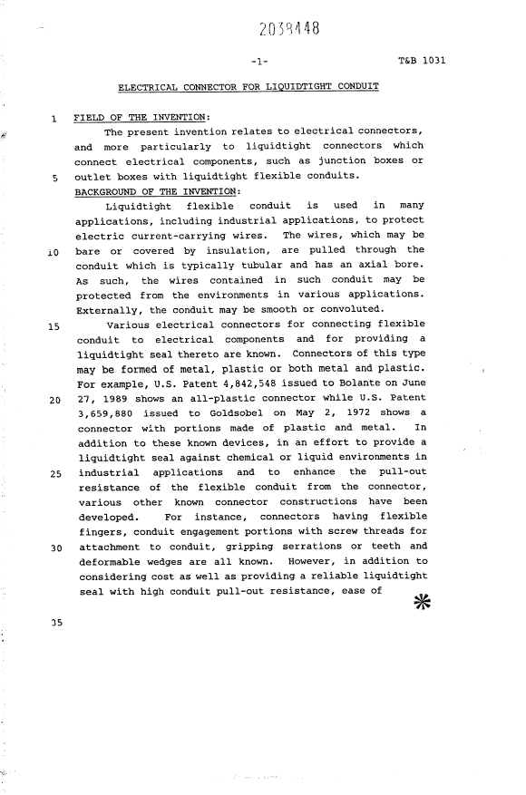 Canadian Patent Document 2038448. Description 19931209. Image 1 of 10