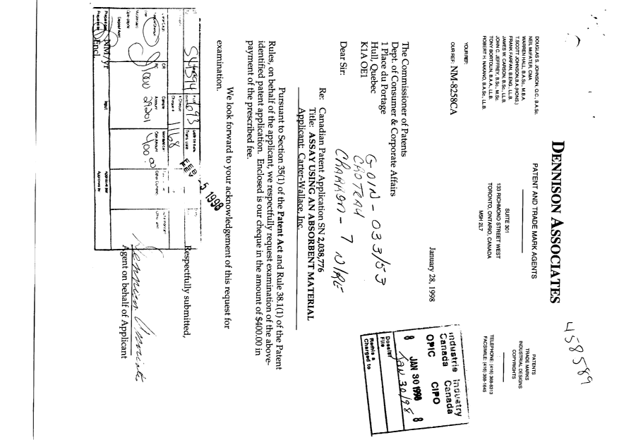 Canadian Patent Document 2038776. Prosecution-Amendment 19980130. Image 1 of 1