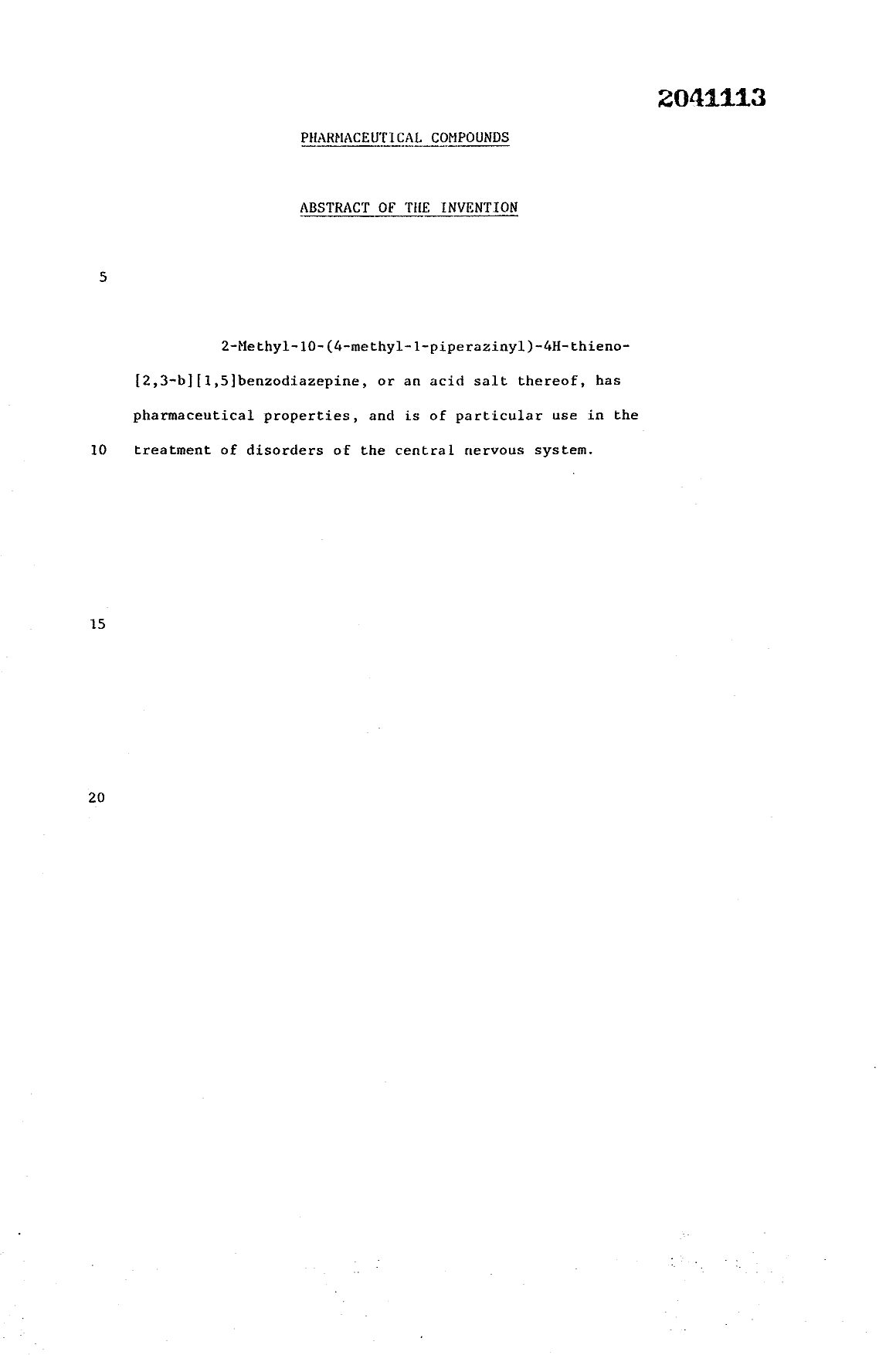 Document de brevet canadien 2041113. Abrégé 19931222. Image 1 de 1