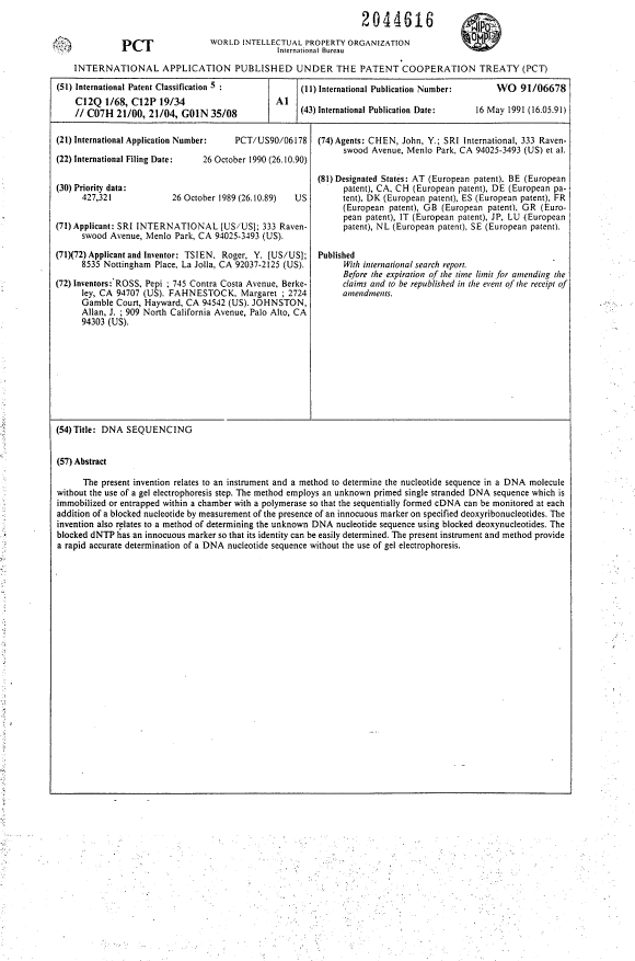 Document de brevet canadien 2044616. Abrégé 19910427. Image 1 de 1