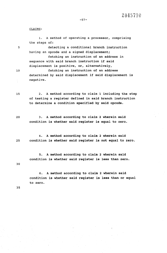 Document de brevet canadien 2045790. Revendications 19940409. Image 1 de 3
