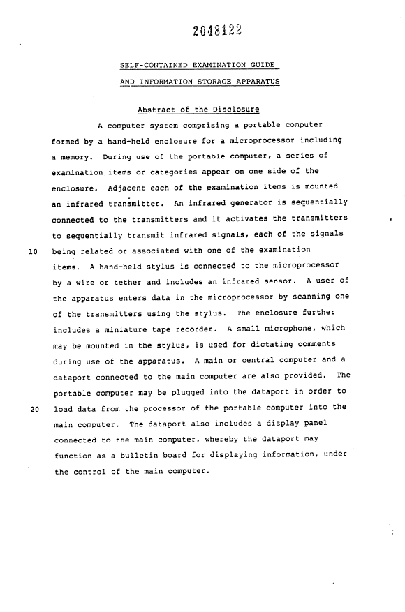 Document de brevet canadien 2048122. Abrégé 19920211. Image 1 de 1