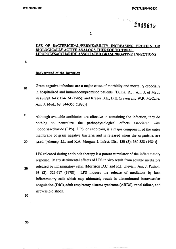 Canadian Patent Document 2048619. Description 19991212. Image 1 of 47
