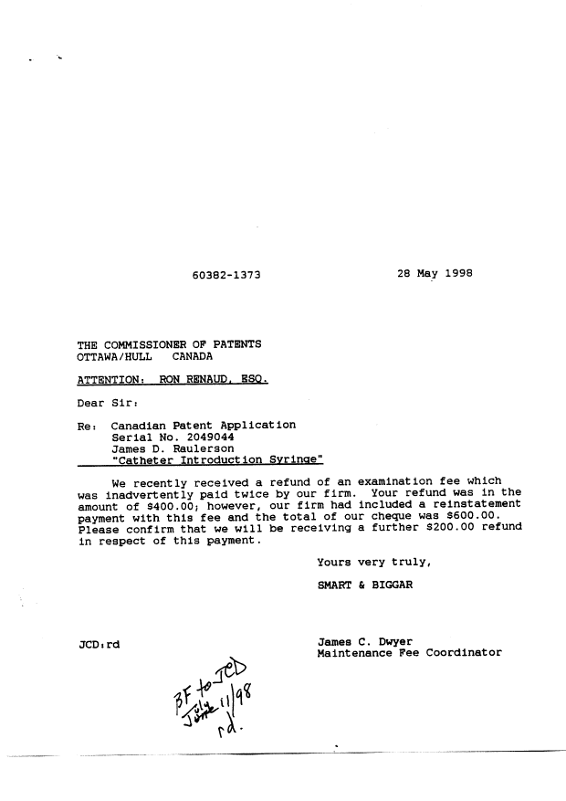 Canadian Patent Document 2049044. Prosecution-Amendment 19981027. Image 2 of 2