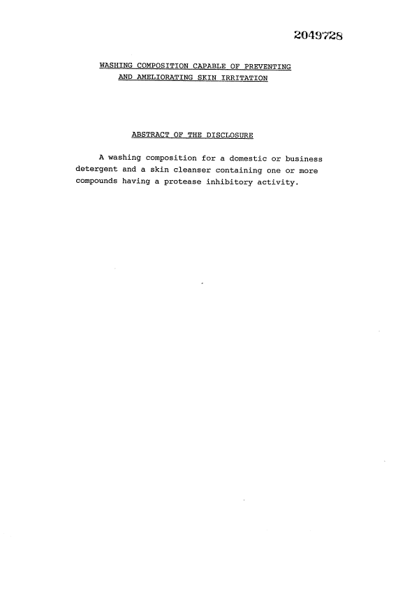 Document de brevet canadien 2049728. Abrégé 19920225. Image 1 de 1