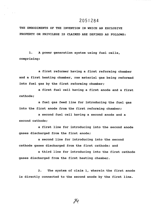 Document de brevet canadien 2051284. Revendications 19941207. Image 1 de 6