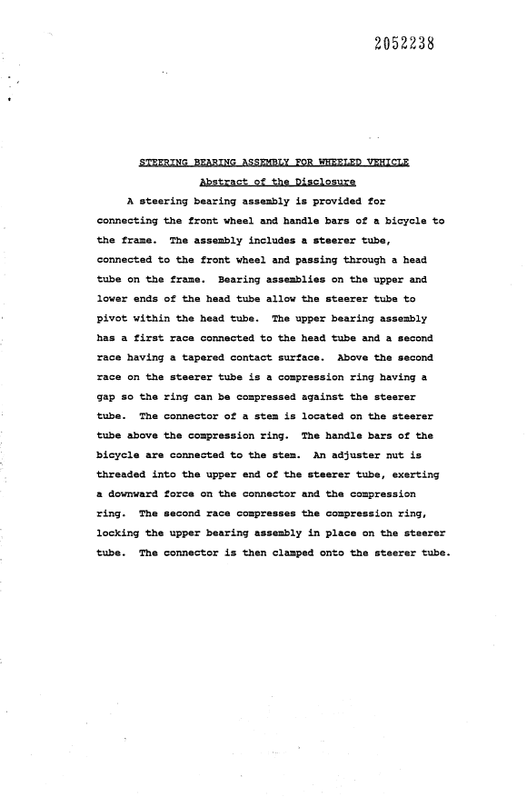 Document de brevet canadien 2052238. Abrégé 19940226. Image 1 de 1