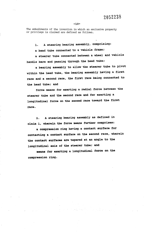 Document de brevet canadien 2052238. Revendications 19940226. Image 1 de 5
