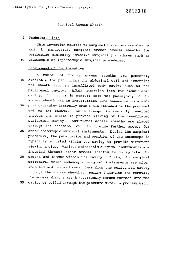 Canadian Patent Document 2052310. Description 19911210. Image 1 of 10