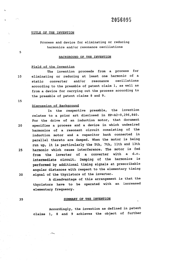 Canadian Patent Document 2056095. Description 19940219. Image 1 of 17