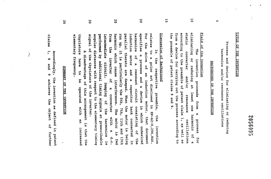 Canadian Patent Document 2056095. Description 19940219. Image 1 of 17