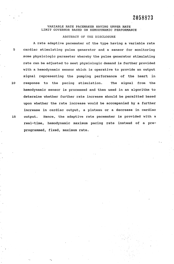 Document de brevet canadien 2058873. Abrégé 19940401. Image 1 de 1