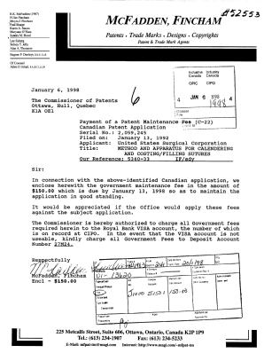 Document de brevet canadien 2059245. Taxes 19971206. Image 1 de 1