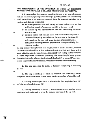 Document de brevet canadien 2062238. Revendications 19951225. Image 1 de 3