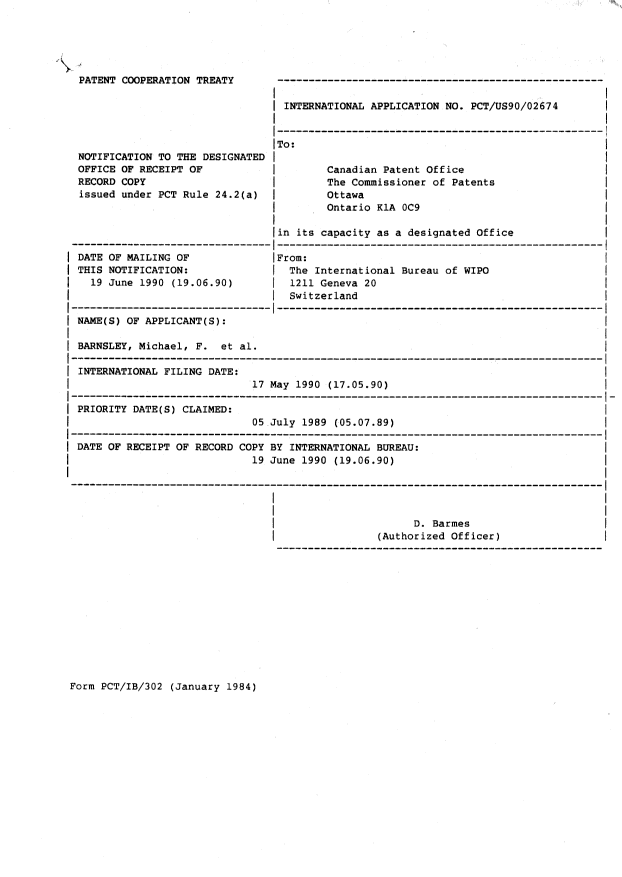 Canadian Patent Document 2062965. PCT 19901223. Image 1 of 122