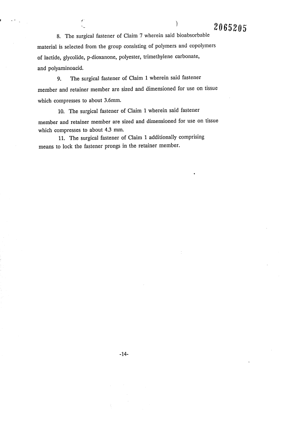 Document de brevet canadien 2065205. Revendications 19921214. Image 2 de 2