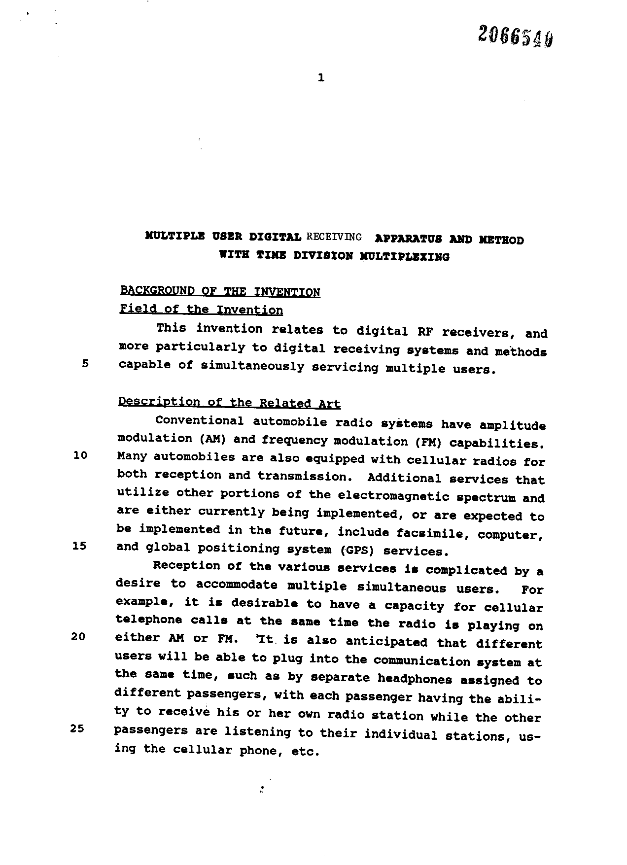 Document de brevet canadien 2066540. Description 19971225. Image 1 de 15