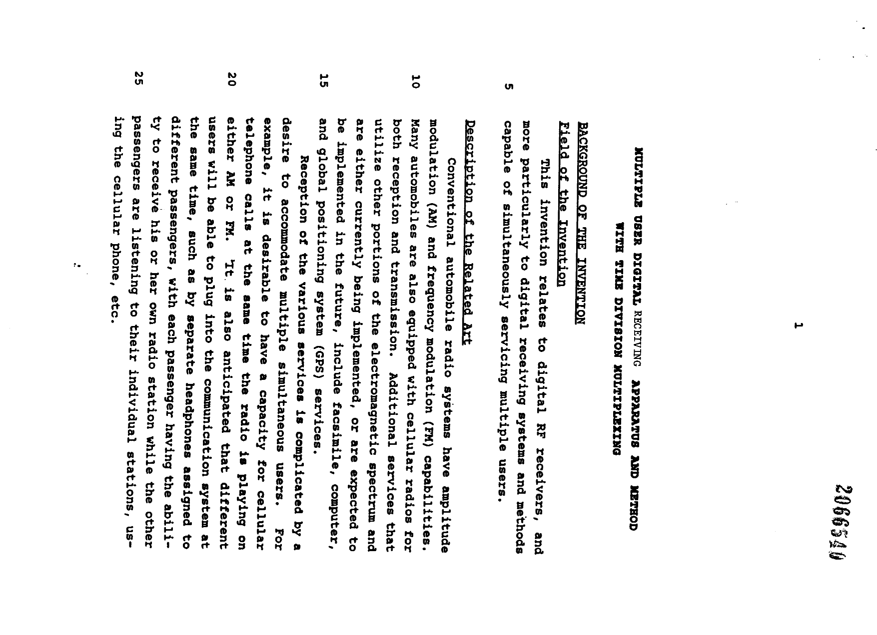Canadian Patent Document 2066540. Description 19971225. Image 1 of 15