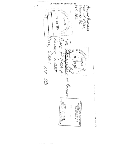 Document de brevet canadien 2069399. Taxes 19941224. Image 2 de 2