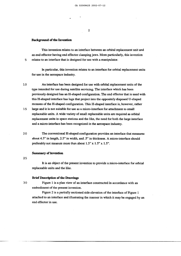 Canadian Patent Document 2069425. Description 20011212. Image 1 of 8