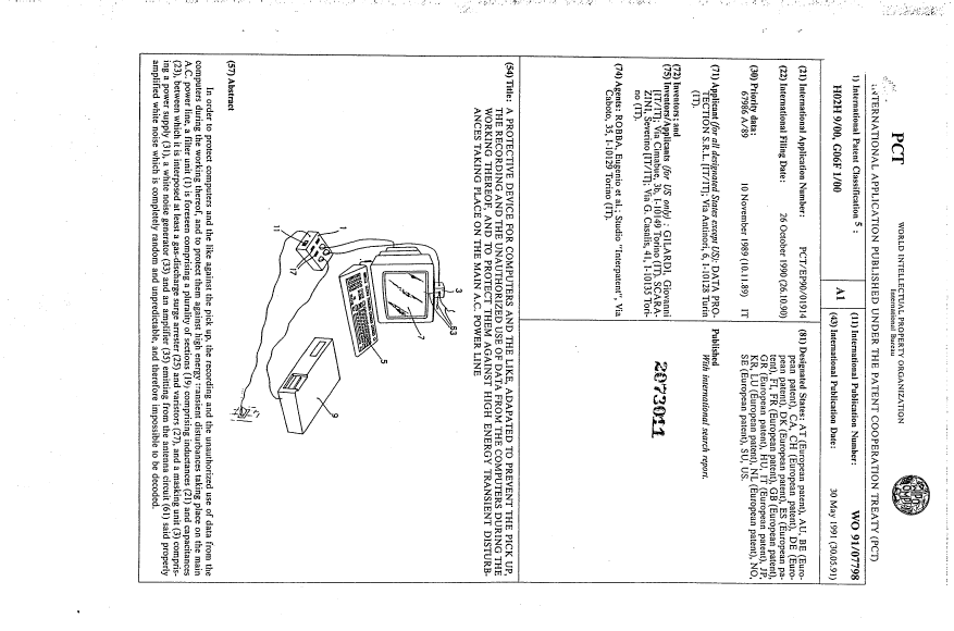 Canadian Patent Document 2073011. Abstract 19910511. Image 1 of 1