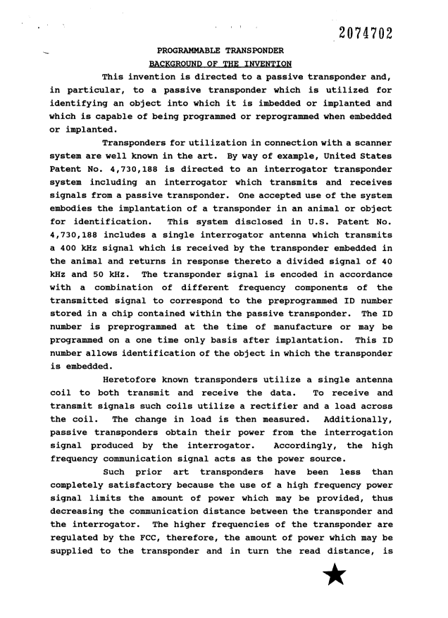 Document de brevet canadien 2074702. Description 19961119. Image 1 de 19