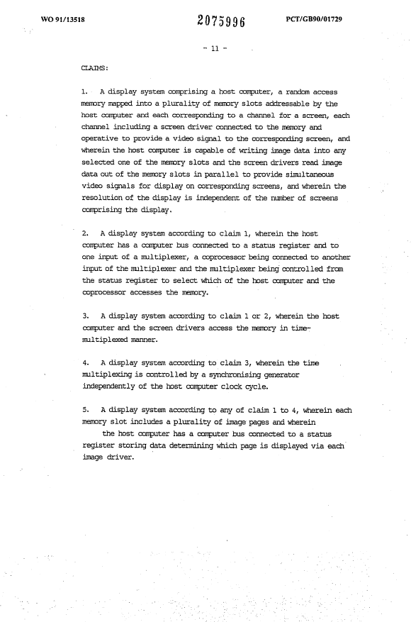 Document de brevet canadien 2075996. Revendications 19910817. Image 1 de 1