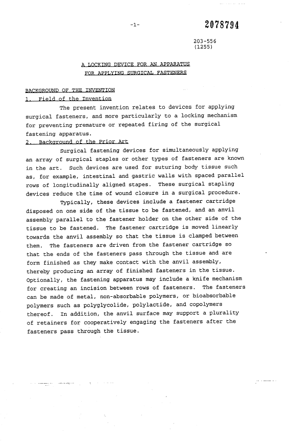 Document de brevet canadien 2078794. Description 19940409. Image 1 de 9