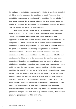 Canadian Patent Document 2079820. Prosecution Correspondence 19961224. Image 2 of 4
