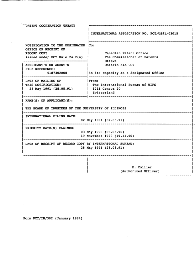 Canadian Patent Document 2080140. PCT 19921007. Image 1 of 18