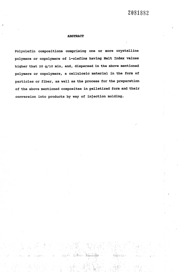 Document de brevet canadien 2081882. Abrégé 19940404. Image 1 de 1