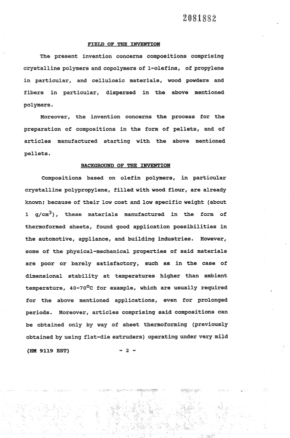 Document de brevet canadien 2081882. Description 19940404. Image 1 de 12