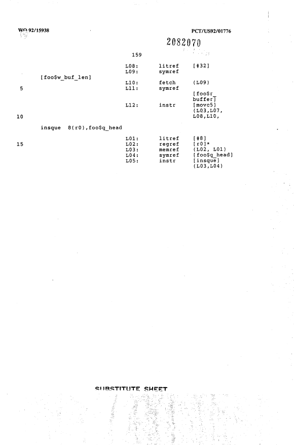 Canadian Patent Document 2082070. Description 19940409. Image 159 of 159