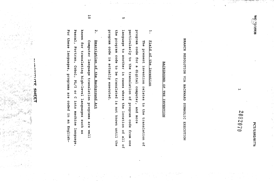Canadian Patent Document 2082070. Description 19940409. Image 1 of 159