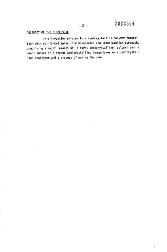 Document de brevet canadien 2083664. Abrégé 19940401. Image 1 de 1